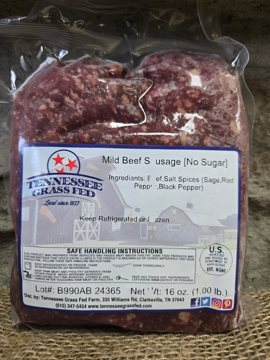 Grass Fed Beef Breakfast Sausage (No Sugar Added)